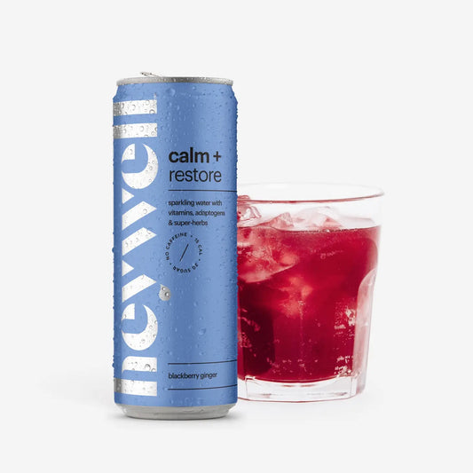 Sparkling Blackberry Ginger Water-  Calm + Restore