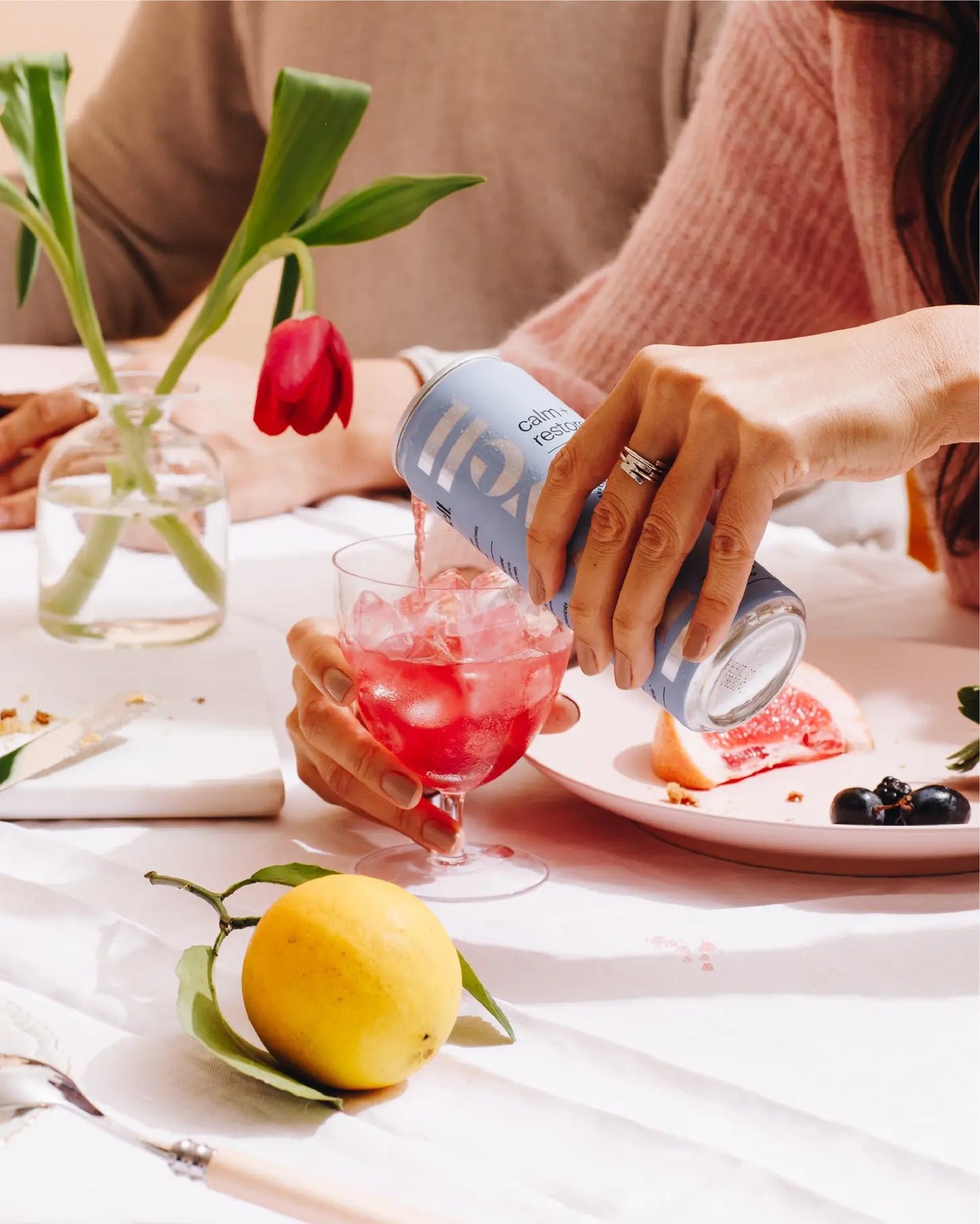 Sparkling Blackberry Ginger Water-  Calm + Restore